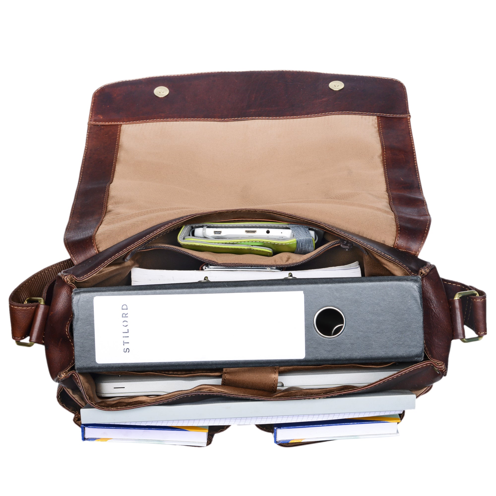 Klassische Bürotasche Leder braun