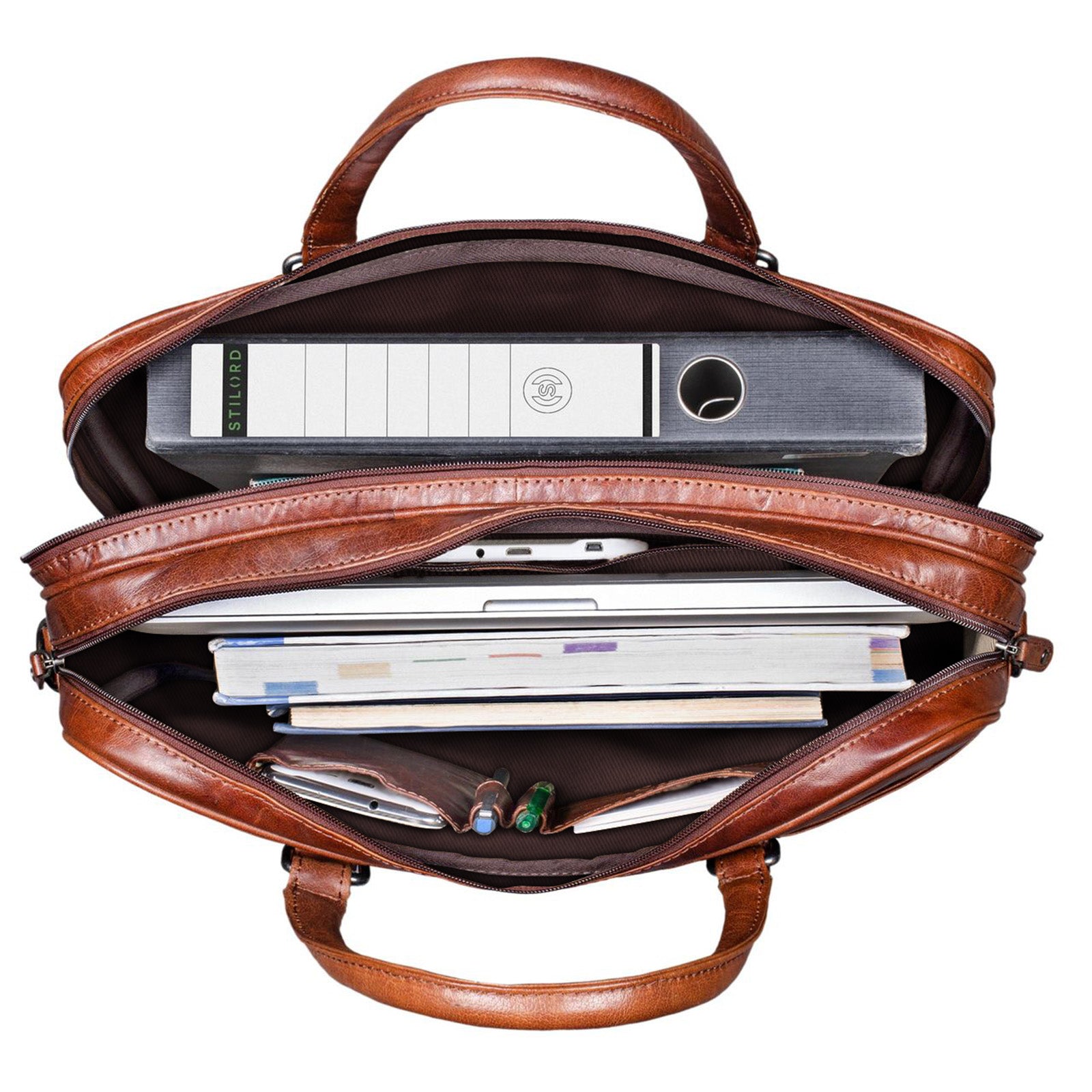 Ledertasche für MacBook Pro 15 Zoll Echtleder braun