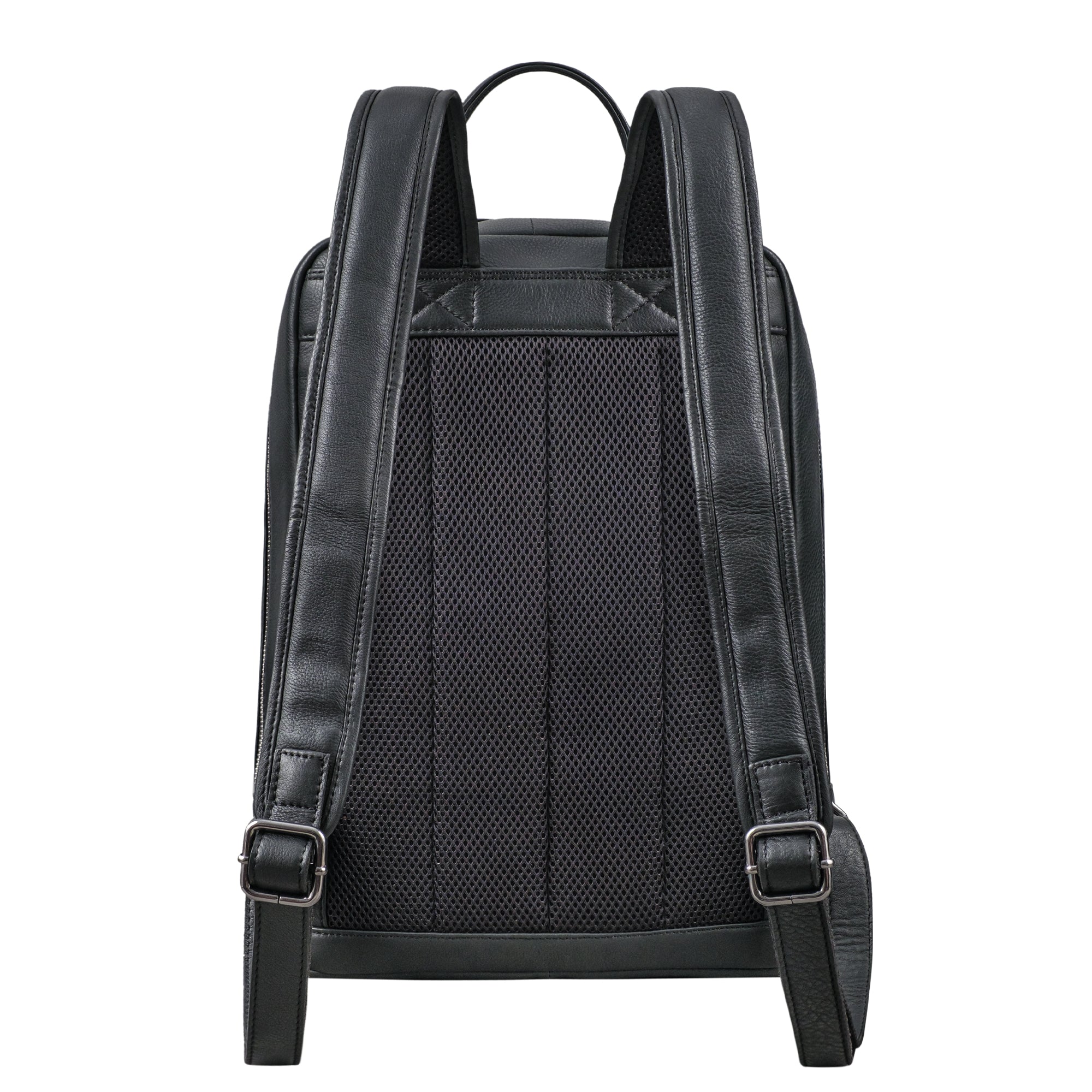 schwarzer Lederrucksack für Herren