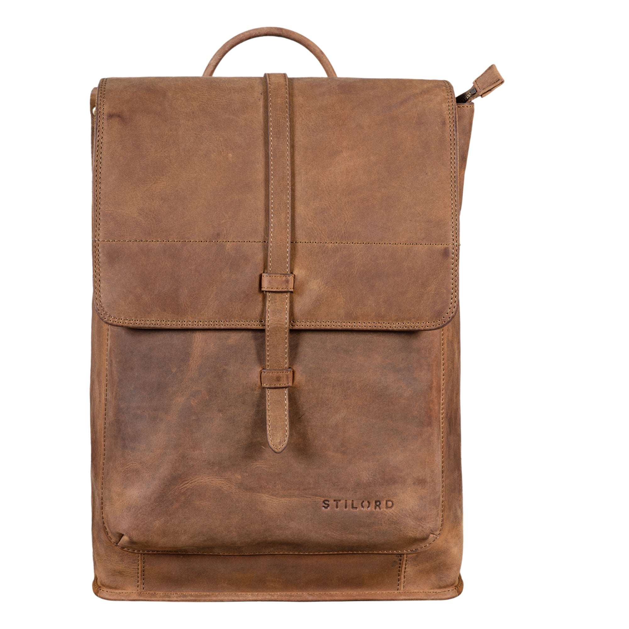 Rucksack Elegant echtes Leder braun