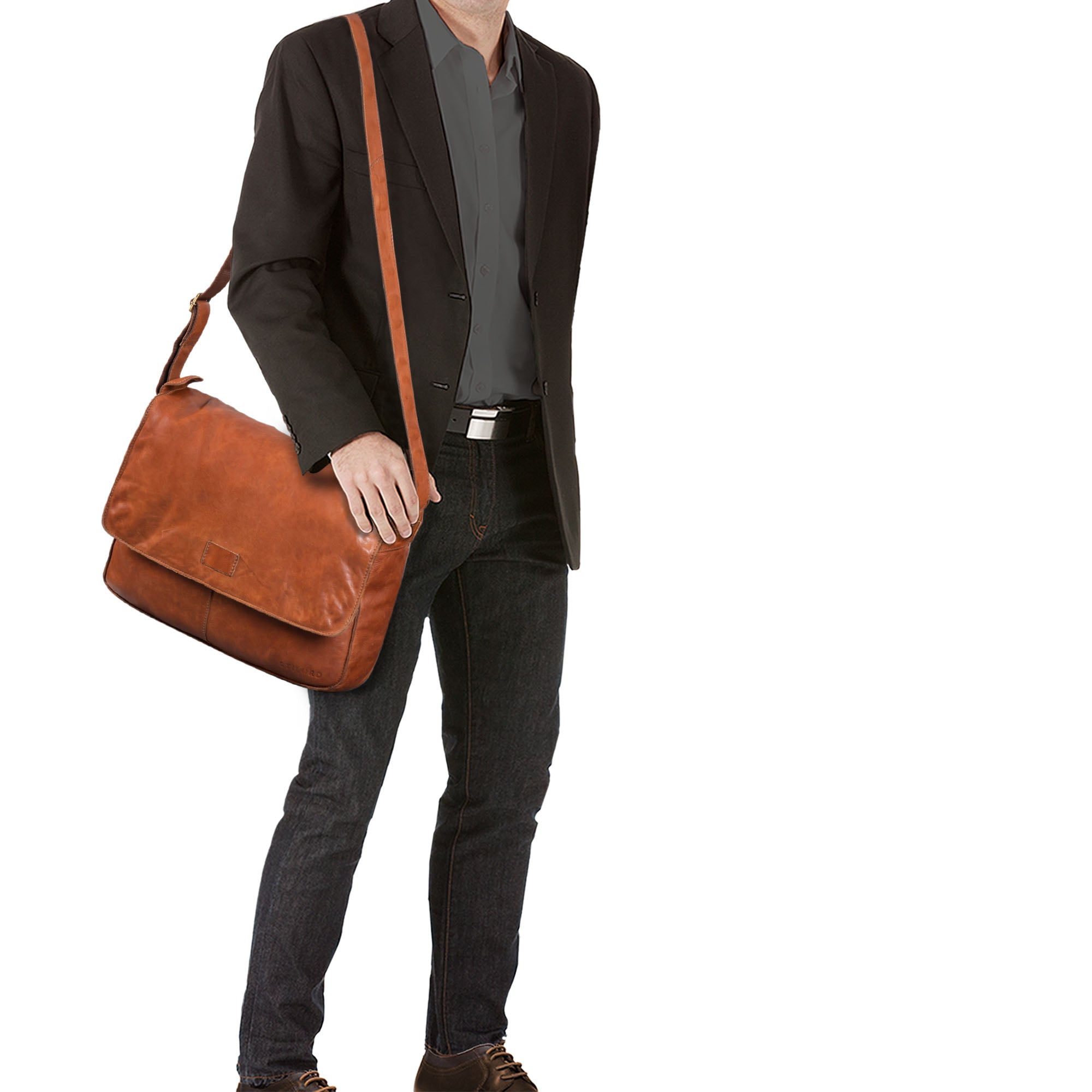 Umhängetasche Leder 13,3 Zoll Laptoptasche