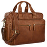 "Leandro" Bolsa Cuero Para Hombre Laptoptaske 15,6" Marrón Messenger