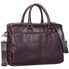 Leder Aktentasche dunkelbraun Vintage