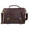 Ledertasche Aktentasche dunkel cognac