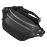 Bauchtasche Echtleder Retro schwarz