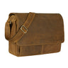"Lonzo" Bolsa Vintage De Cuero De Búfalo Messenger Bag