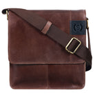 Kleine Leder Messenger Bag Herren braun
