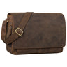 "Tom" Bolso Vintage De Cuero 15" Para Estudio, Oficina Y Universidad