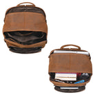 Leder Rucksack daypack vintage braun