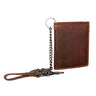 "Mick" Cartera Hombre Cuero con Cadena y Protección RFID Vintage