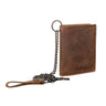 "Mick" Cartera Hombre Cuero con Cadena y Protección RFID Vintage