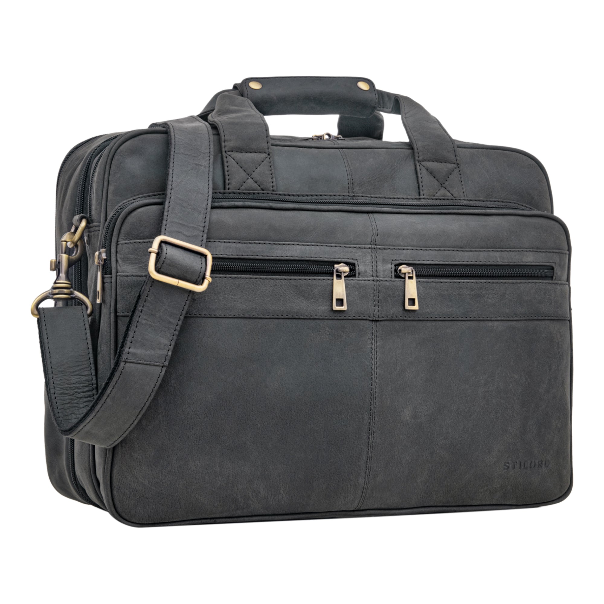 Große Vintage Referendariat Ledertasche
