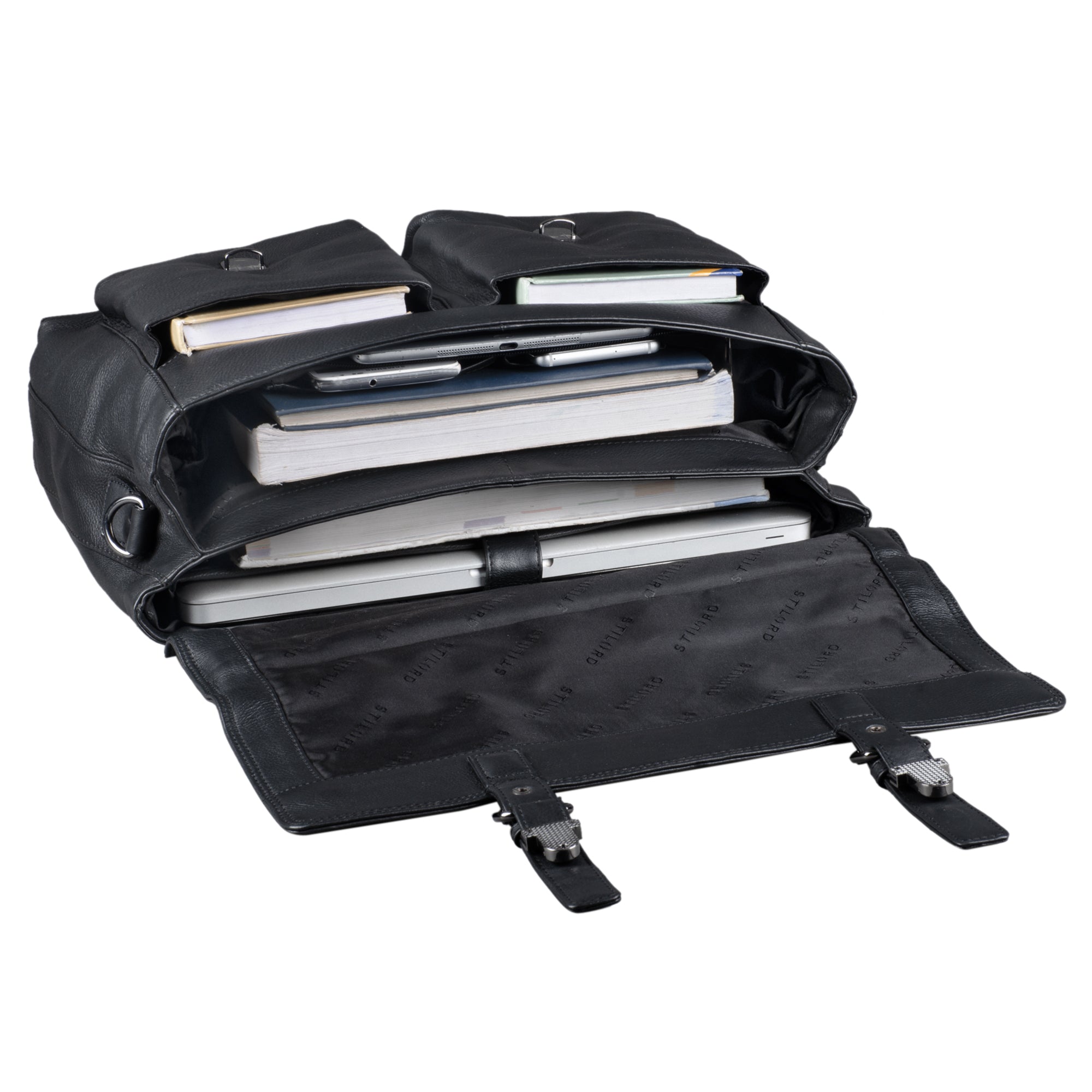 Schwarze Bürotasche Leder Herren groß