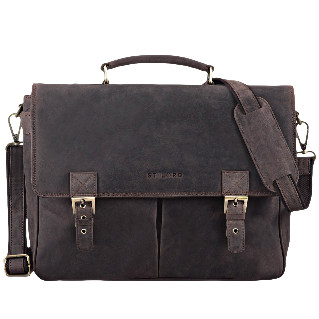 Bürotasche Leder dunkelbraun