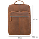 Vintage Rucksack echtes Leder braun