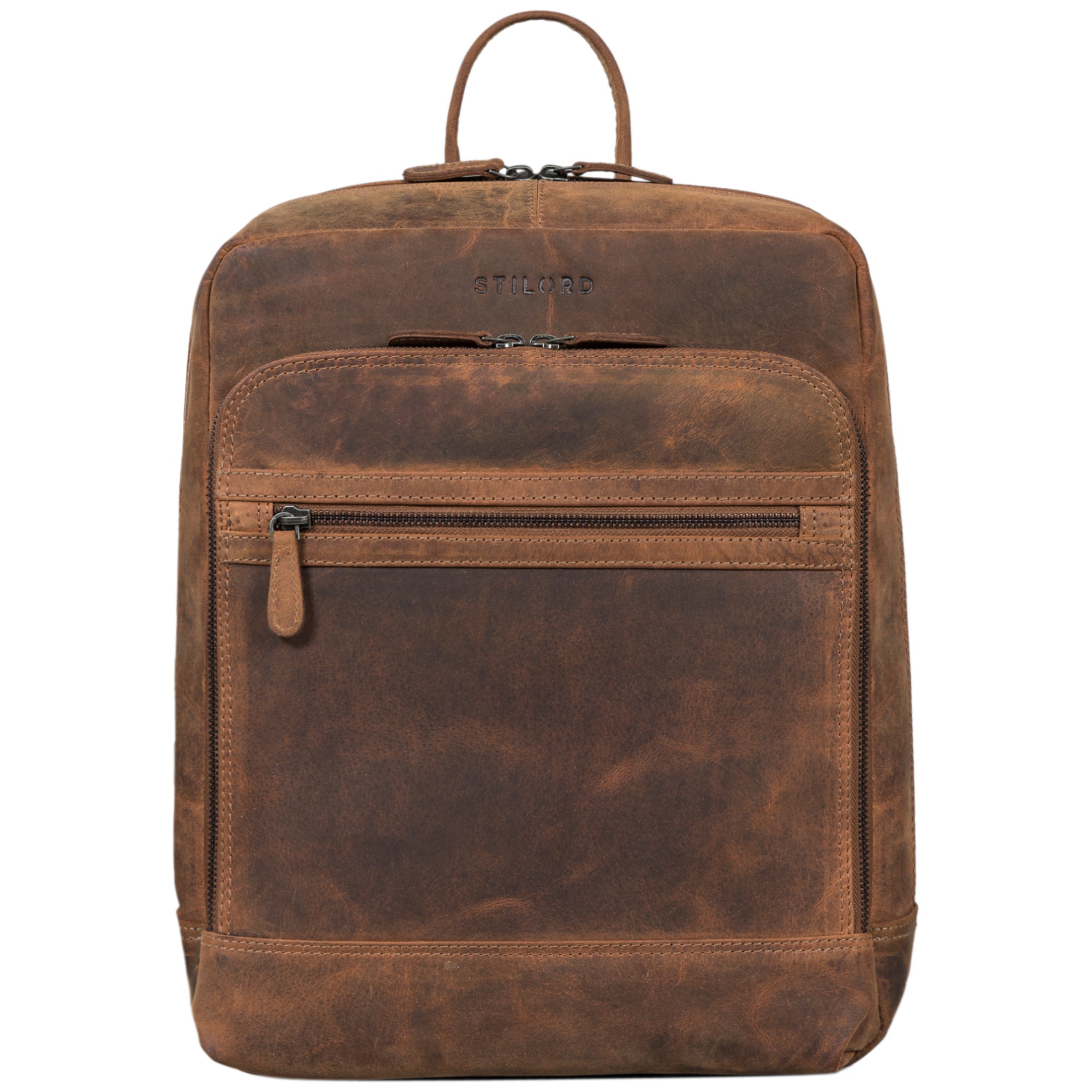 Rucksack elegant in braunem Echtleder