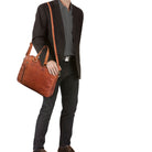Ledertasche zum Umhängen Business braun