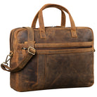 Businesstasche Aktentasche Leder mit 15.6 Zoll Laptopfach