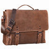 "Alfred" Maletín Vintage De Cuero XL Para Laptop Gran Bolsa De Hombro