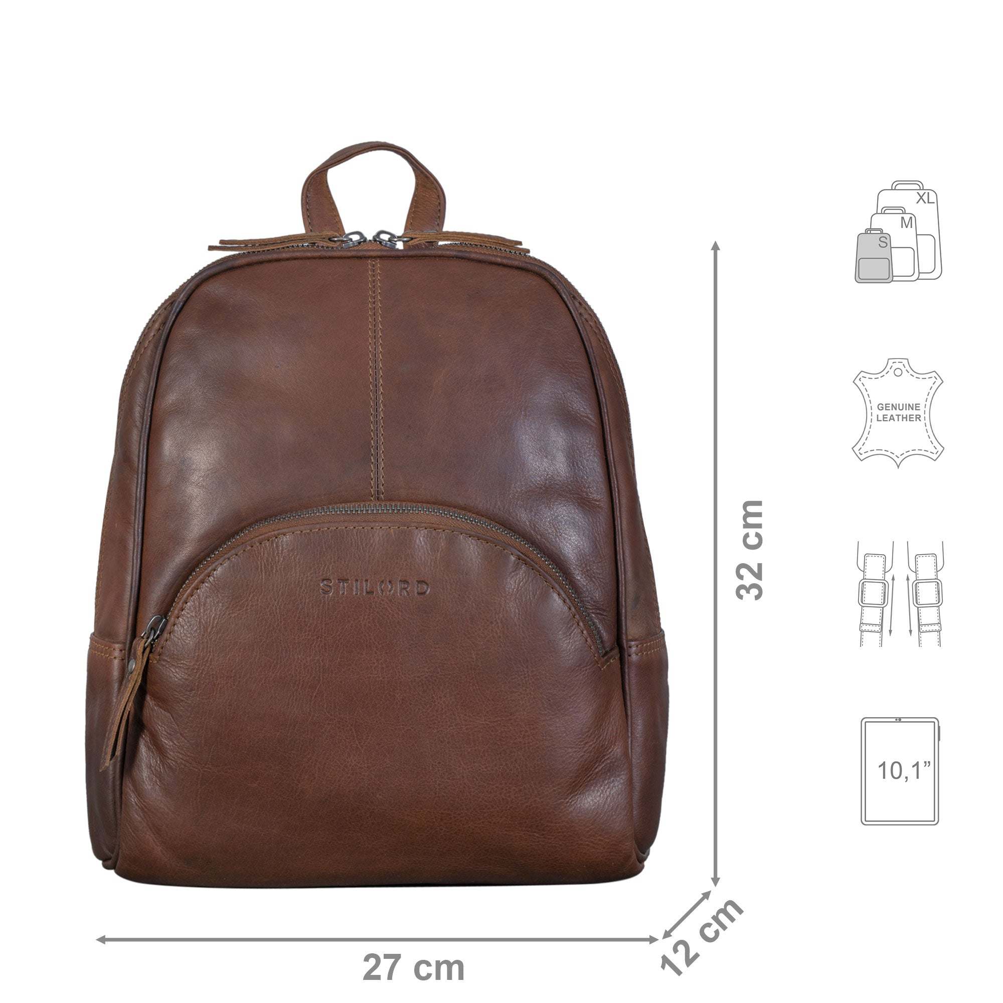 Kleiner Tagesrucksack Stadt braun
