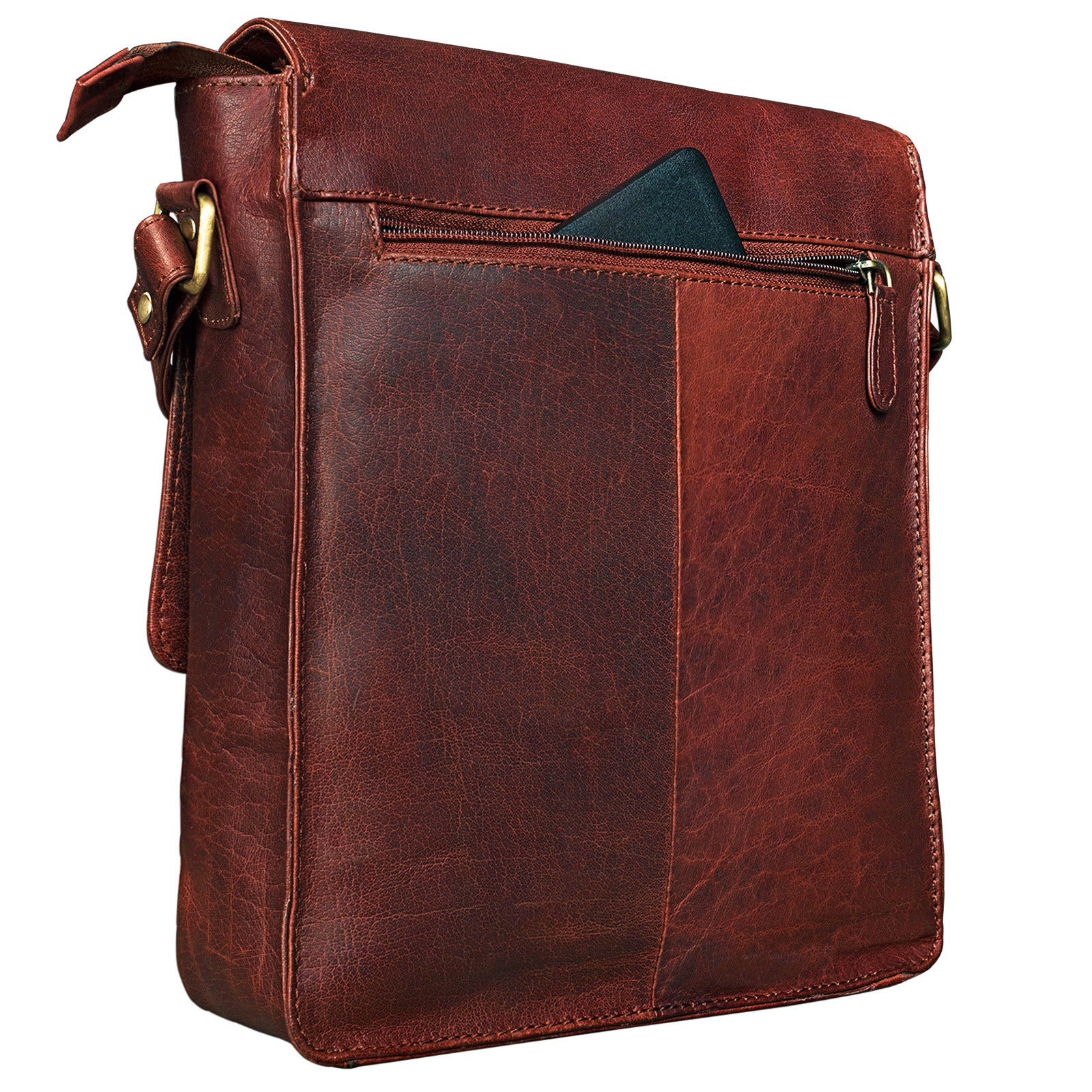 Crossbody Bag Leder dunkel braun