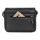Handtasche Damen schwarzes Leder