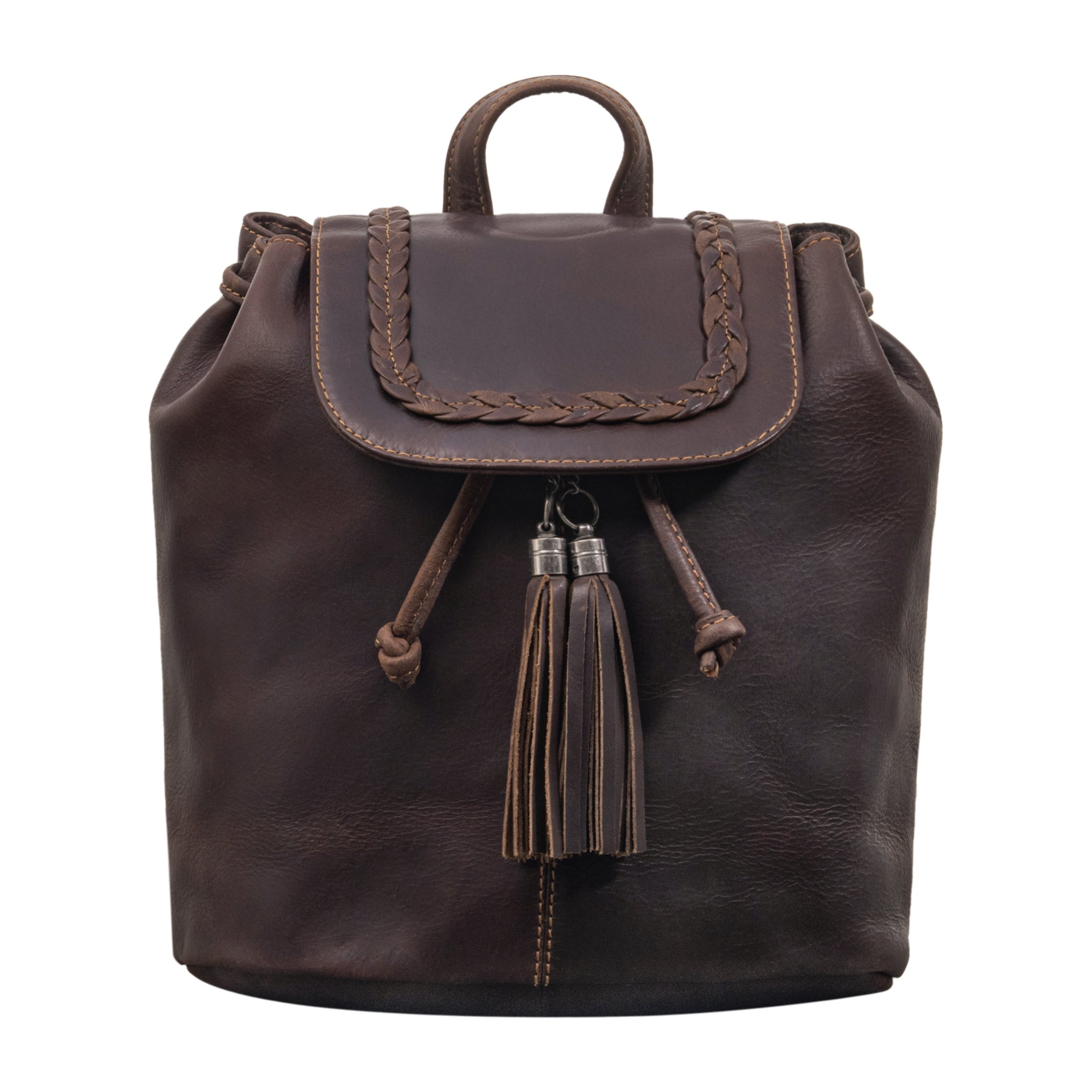 Brauner Leder Rucksack Damen