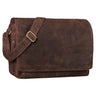 "Tom" Bolso Vintage De Cuero 15" Para Estudio, Oficina Y Universidad