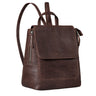 Frauen Rucksack klein Echtleder in braun