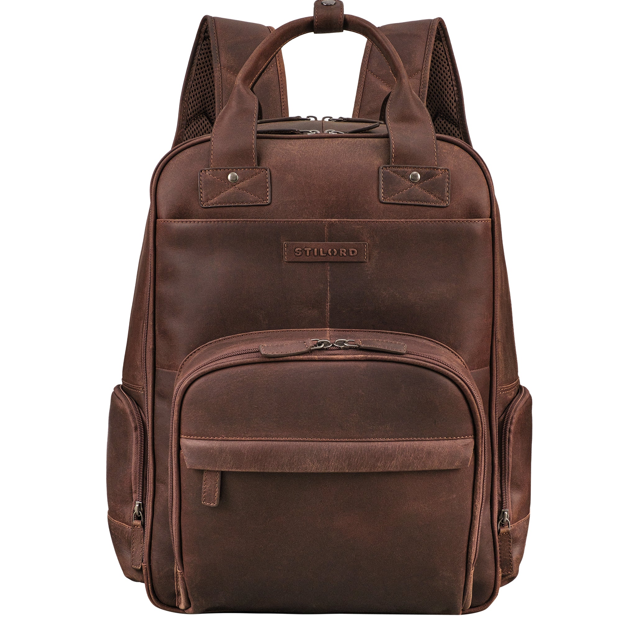 Rucksack Damen Echtleder braun Mutti