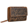 “Thea” Monedero Mujer De Cuero RFID Vintage Grande Cartera Mujer