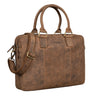 "Zacharias" Maletín Vintage De Cuero Business XL 15,6"