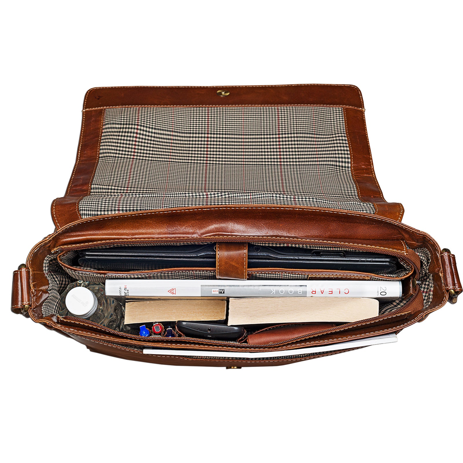 Große Leder Laptoptasche 