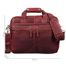 Rote Businesstasche Leder Vintage