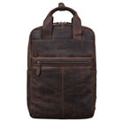 Brauner Rucksack Leder Vintage groß