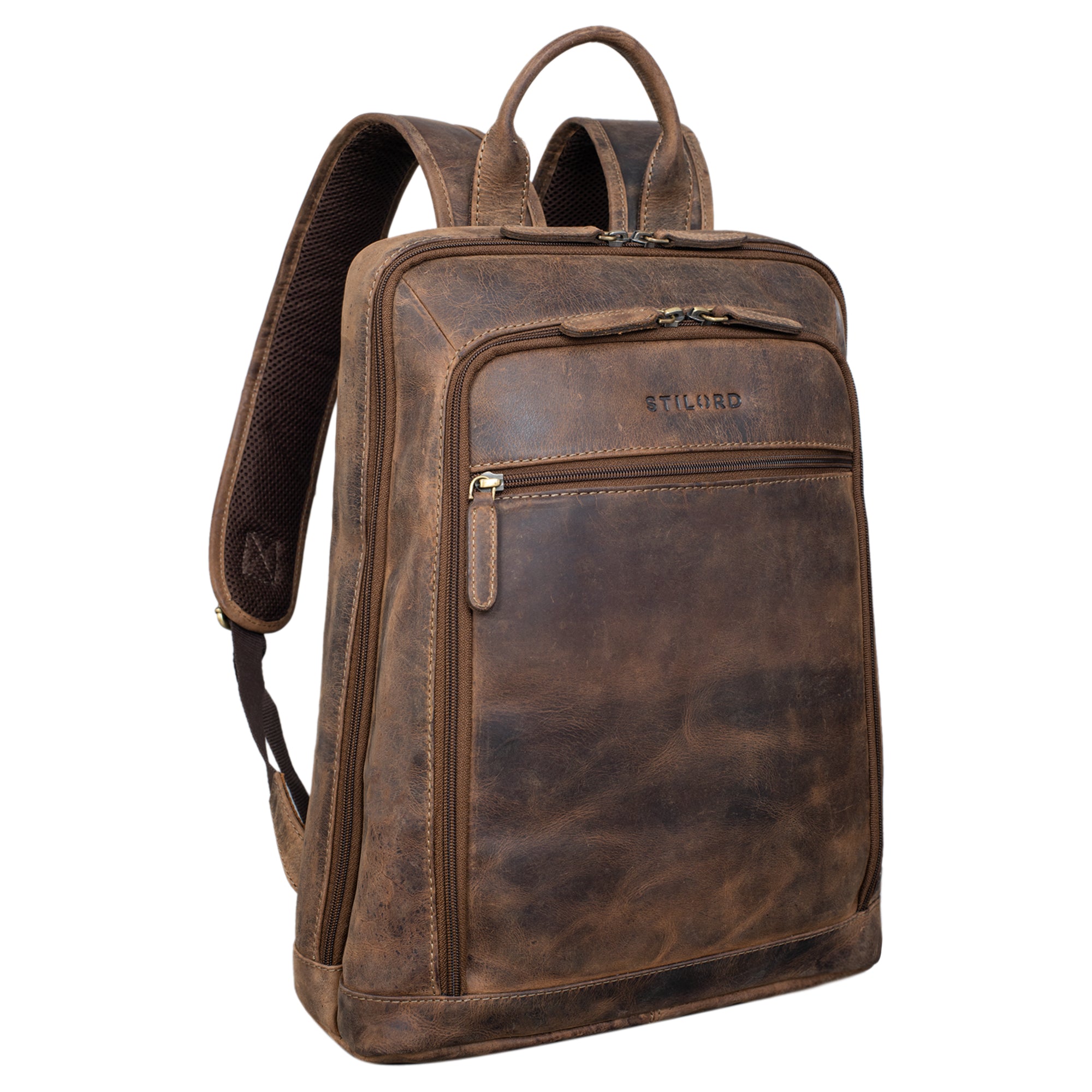Braune Rucksack Handtasche Damen Leder