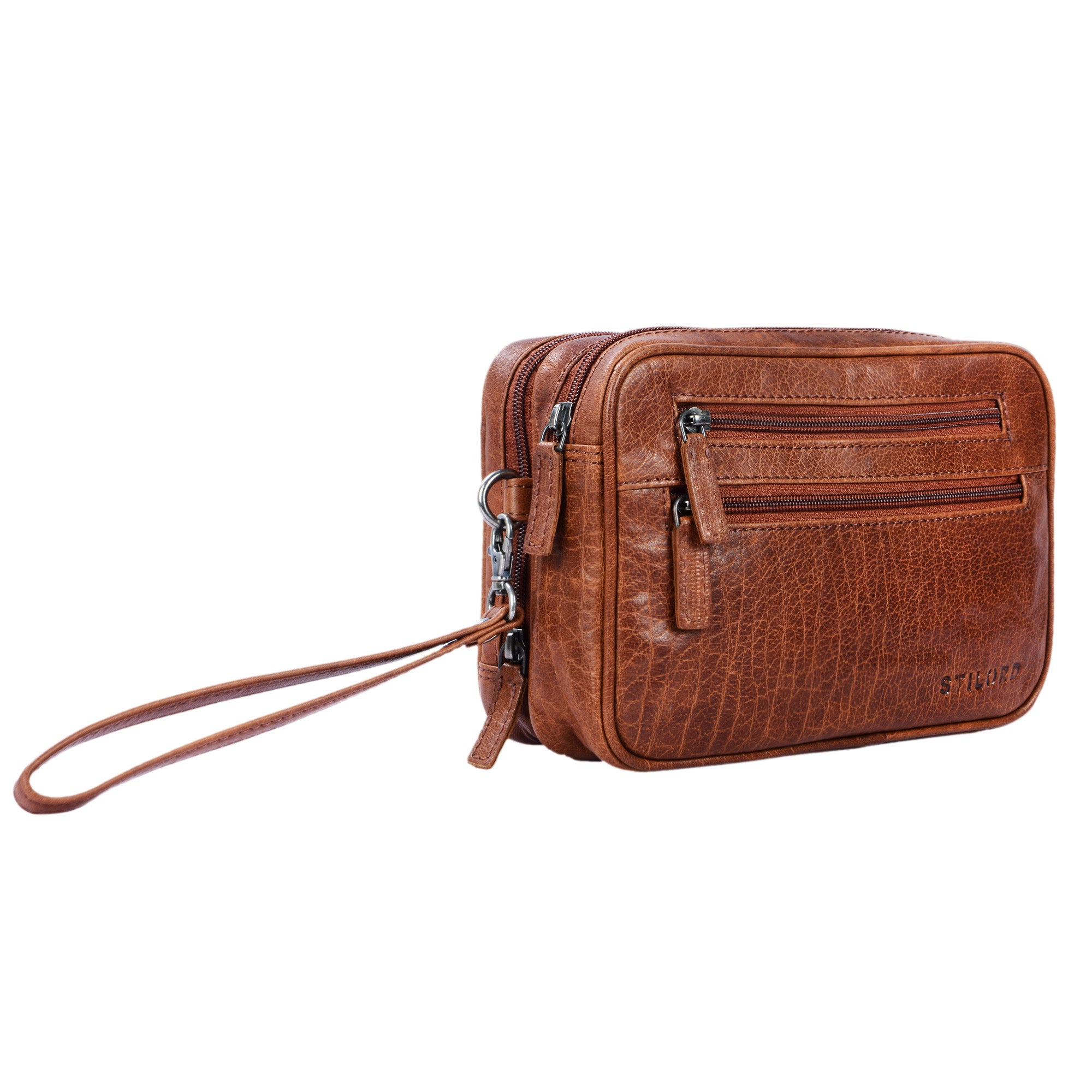 Herren Handgelenktasche Vintage Leder