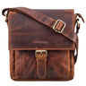 "Nevio" Bolso De Cuero Hombre Pequeño Bandolera Elegante Vintage