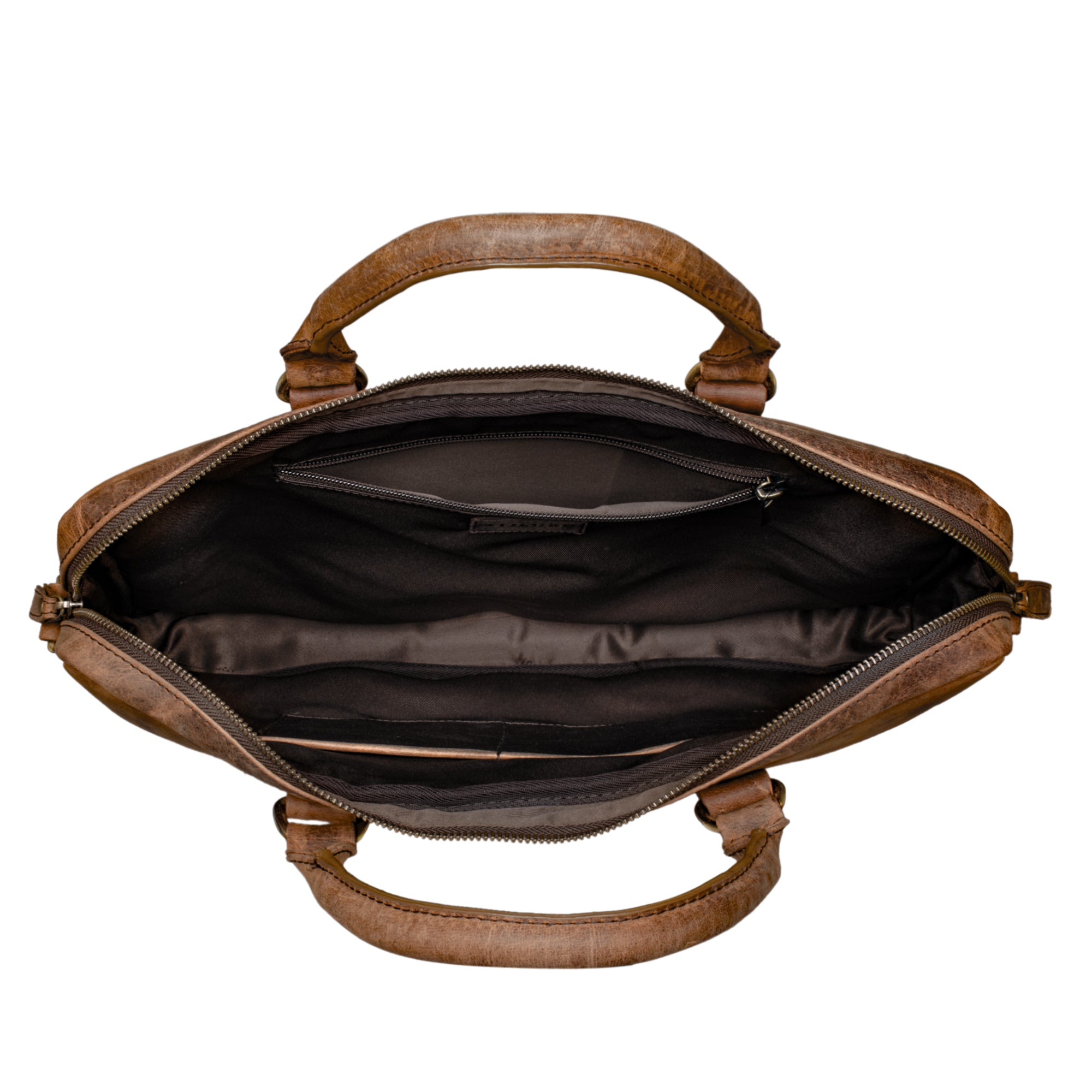 Handtasche Schultertasche Vollleder vintage braun