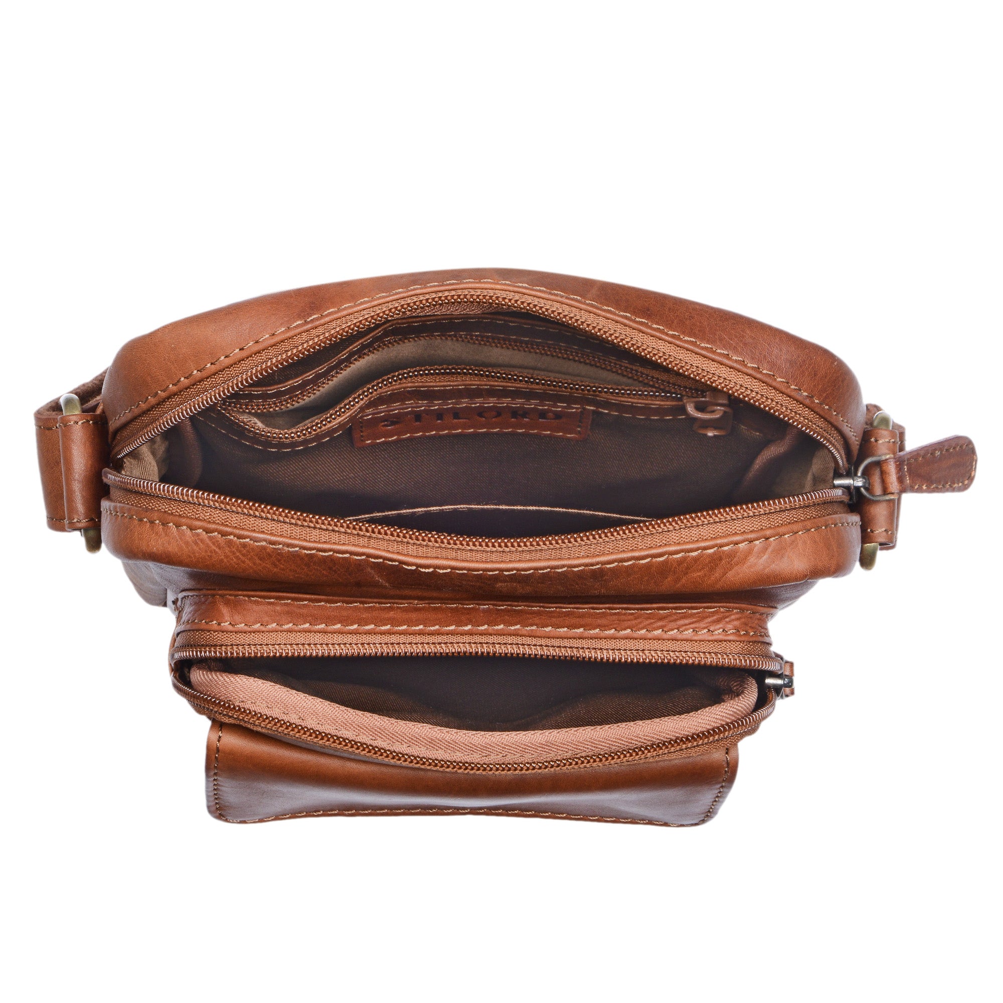 Leder Handtasche Herren braun