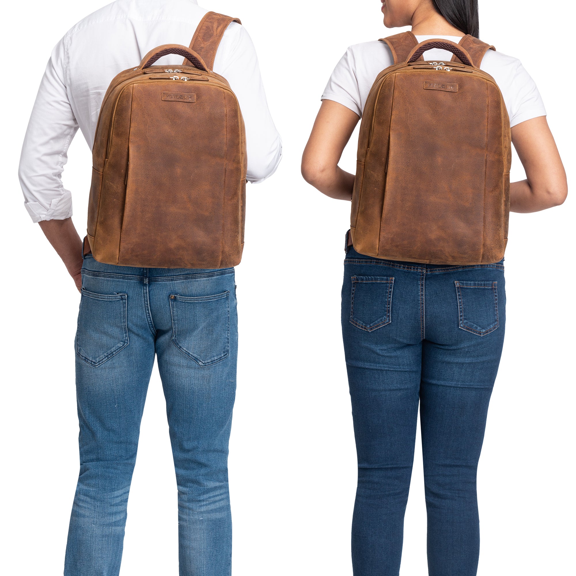 Ledertasche Herren Rücken Laptop