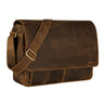 "Lonzo" Bolsa Vintage De Cuero De Búfalo Messenger Bag