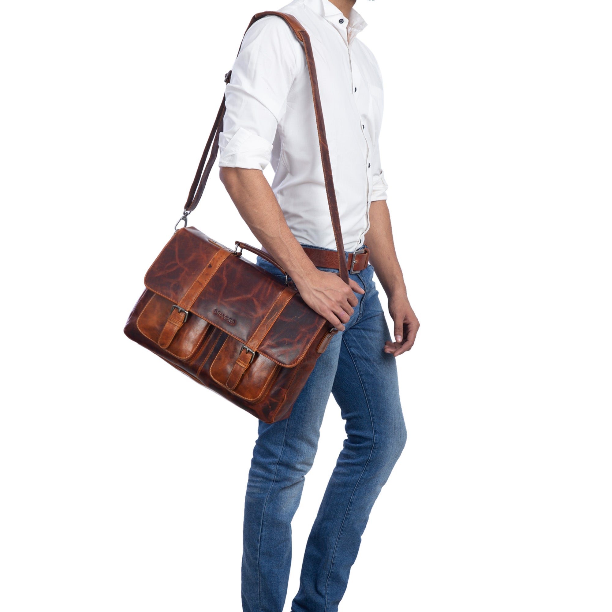 Vintage Businesstasche für Herren Leder