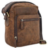 "Nathan" Pequeña Bolsa de Cuero para Hombre Marrón Vintage Bandolera