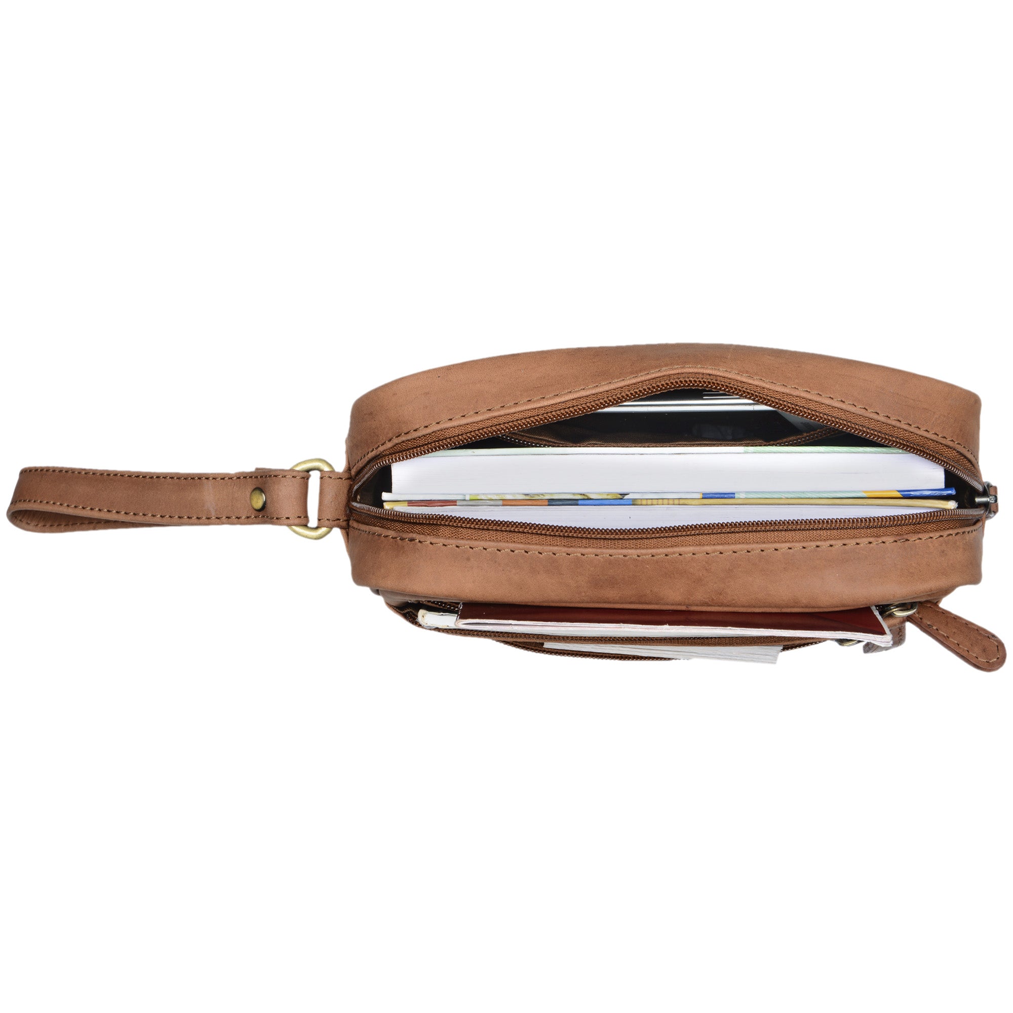 Robuste elegante kleine Leder Herrentasche