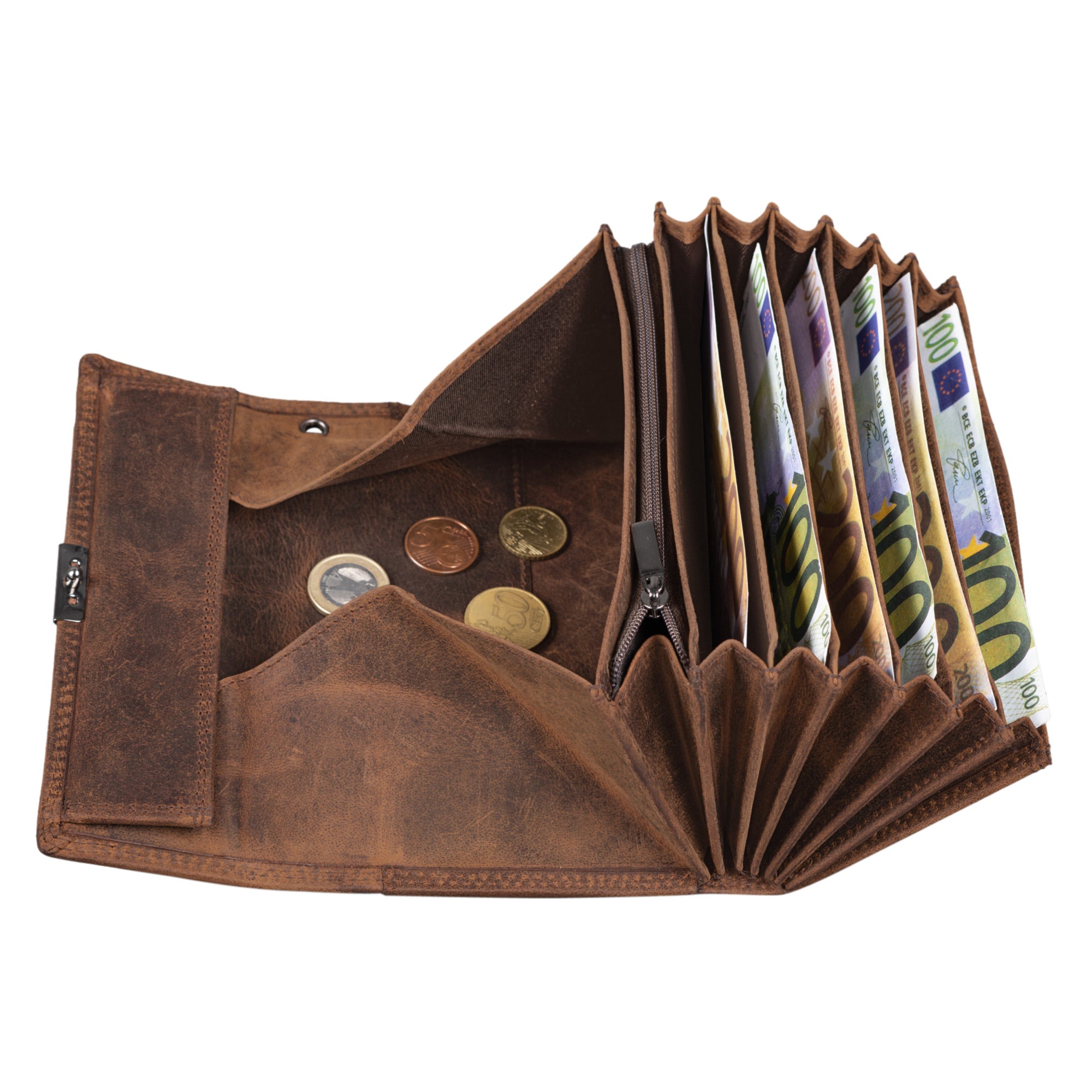 Kellnerholster lang Münzfach Leder