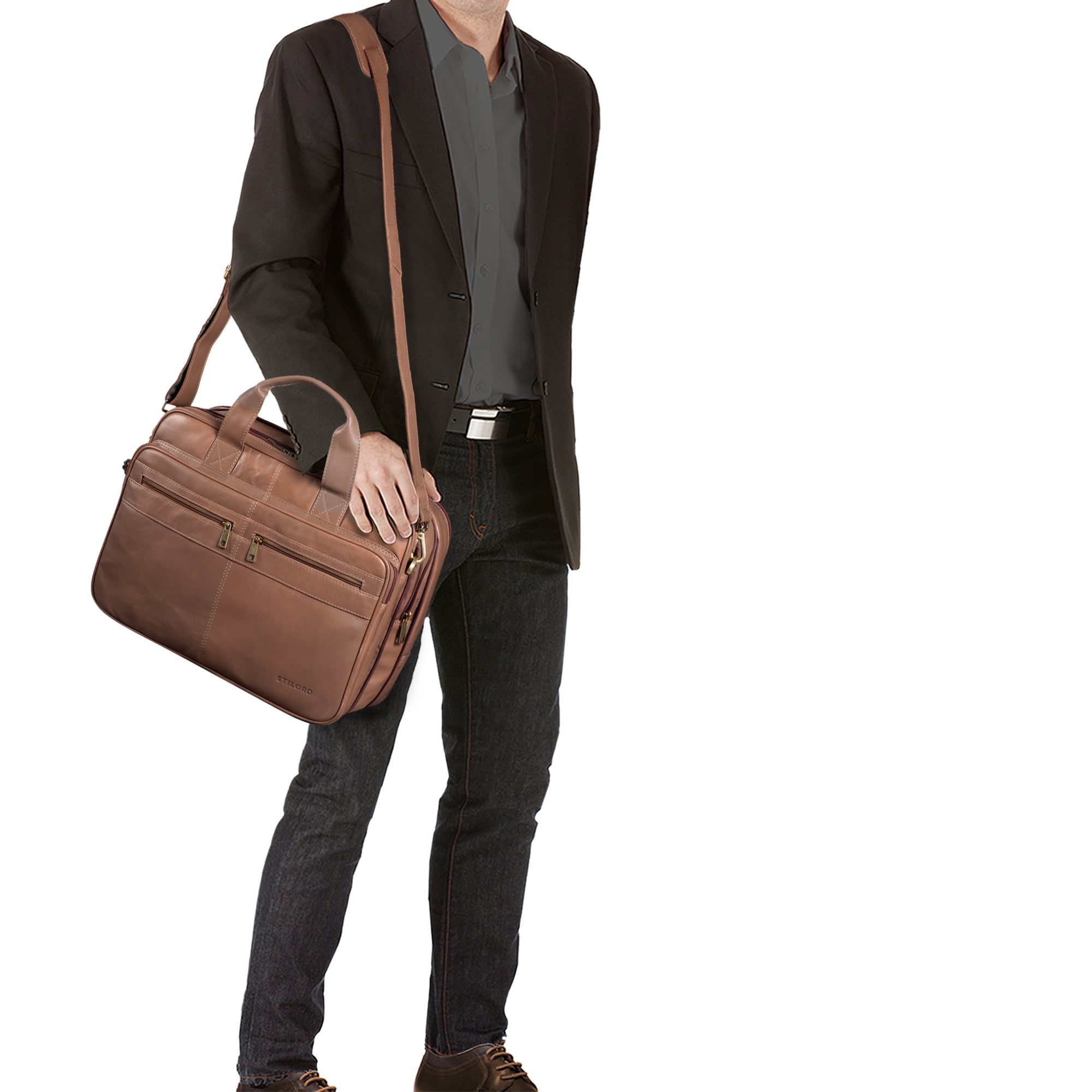 Herren Lehrertasche echtes Leder