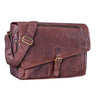 Segunda opción "Merlin" Bolso bandolera grande de piel vintage