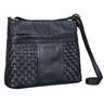 "Ida" Tejido Señoras Bolso Cuero Vintage