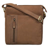 "Brady" Bolsa Messenger de Cuero Marrón Pequeña para Hombro